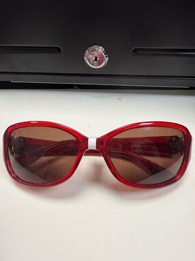 Marc Jacobs Red Oversized Women's Sunglasses with Brown Lenses
